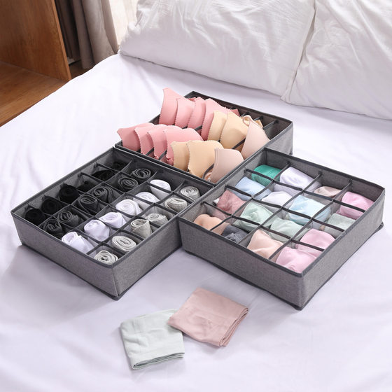 Cross-border Storage Box Underwear Socks Storage Folding Box Wardrobe Storage Box Cationic Drawer Socks Storage Box