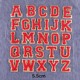 5.5cm Red self-adhesive set of 26 letters