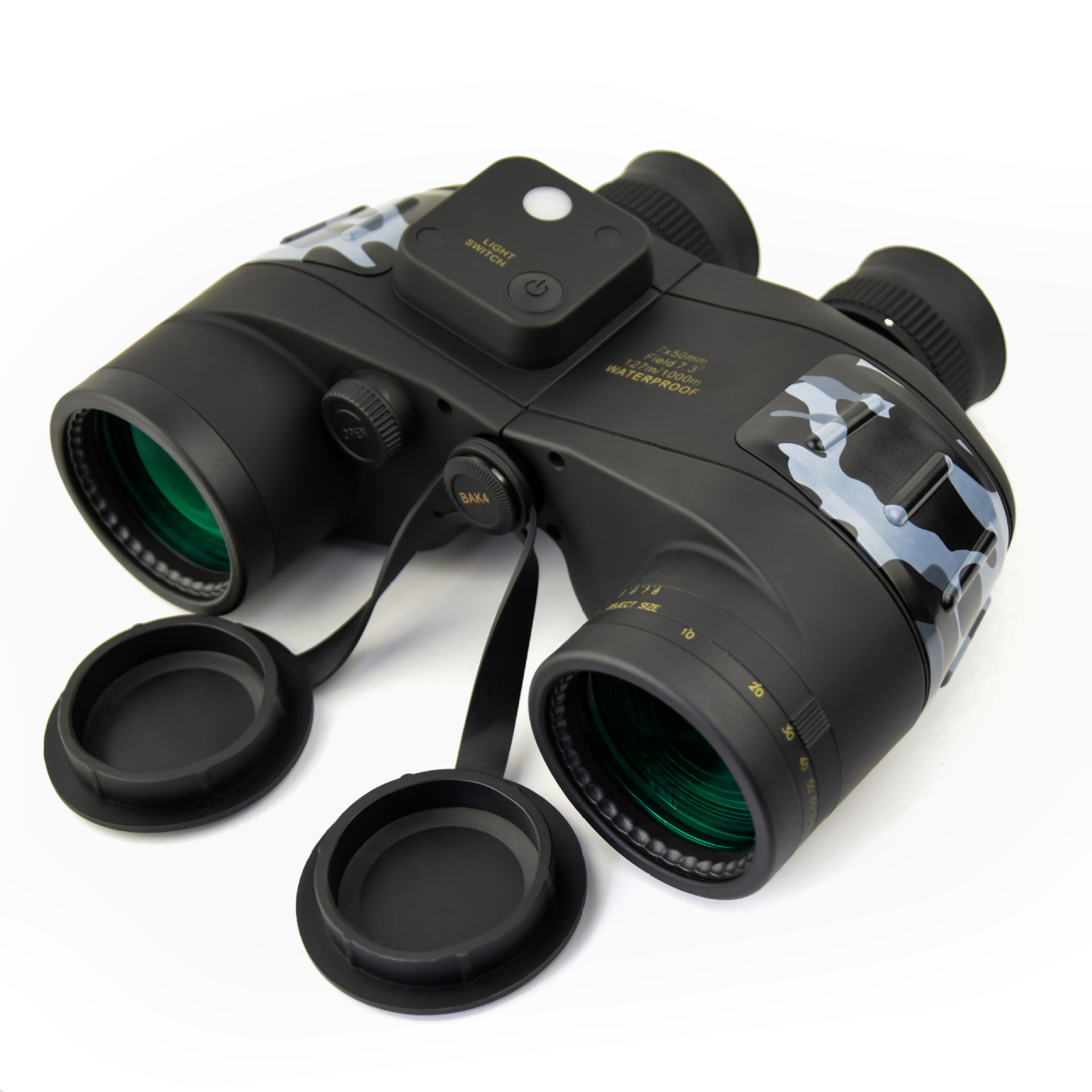 Foreign trade wholesale binoculars 10×50 high-power high-definition with compass infrared ranging nitrogen-filled waterproof telescope