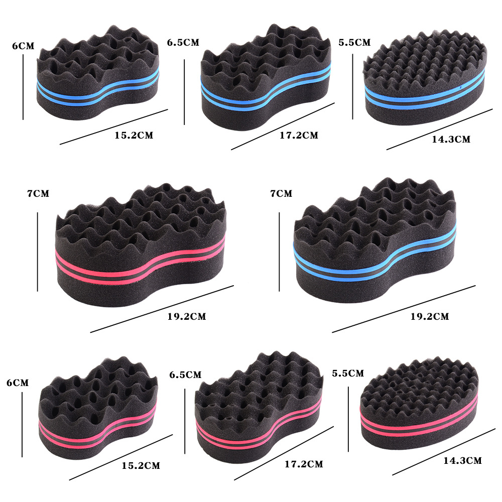 Cross-Border Oval memory sponge hair ball dirty braid large small hole sponge hair curler curly hair tool wholesale