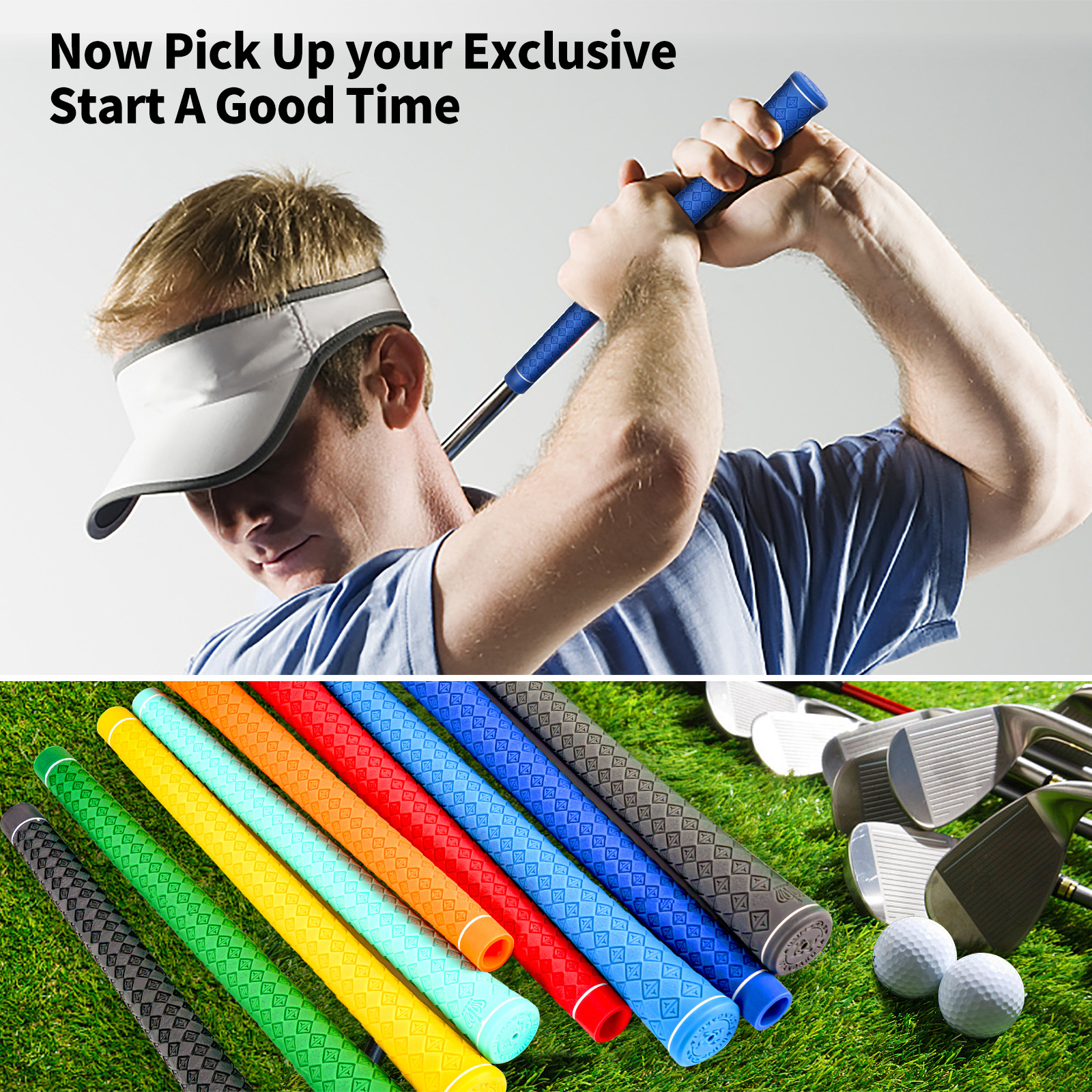 Manufacturers wholesale golf club grip golf club cover new environmentally friendly rubber non-slip golf grip
