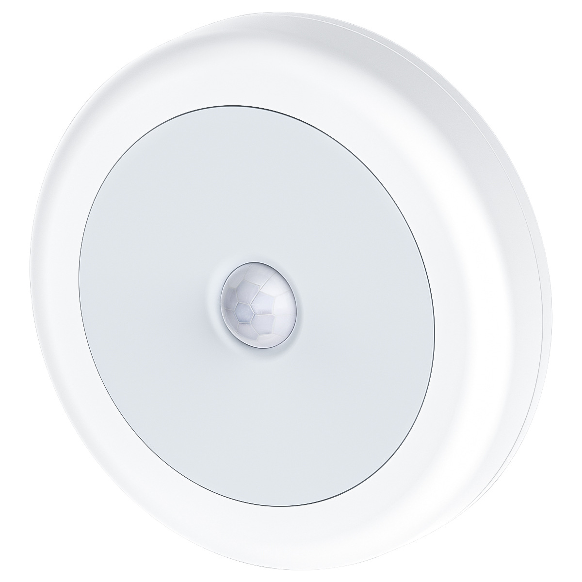 Round Smart LED night light battery powered Cabinet bedside bedroom wardrobe closet lighting magnetic induction lamp