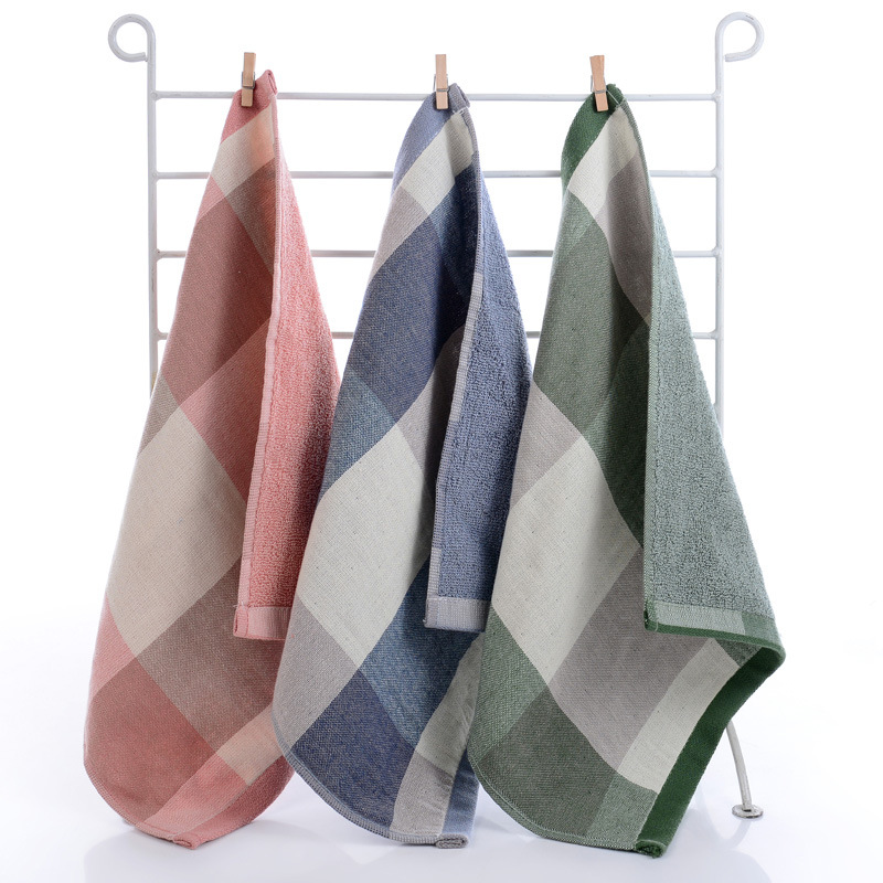 Factory supply one side Terry side gauze fabric large square towel 32 strands cotton jacquard soft absorbent towel