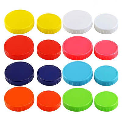 Amazon cross-border Mason jar 70mm standard mouth 87mm wide mouth color plastic replacement sealed jar lid bottle cap