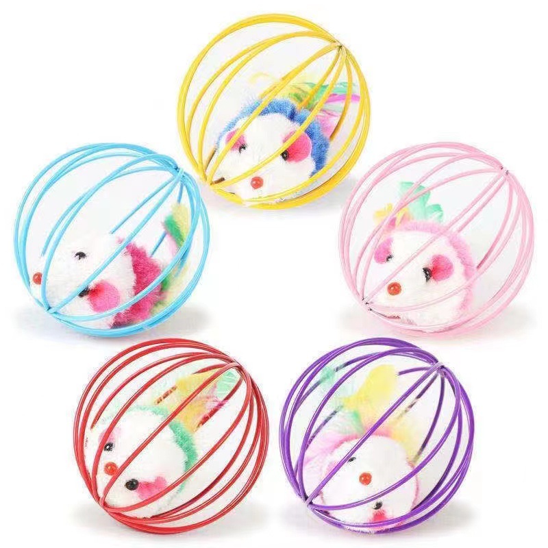 Spherical cat toy simulation cage mouse mini self-Hi toy color wire cage to relieve boredom cat supplies