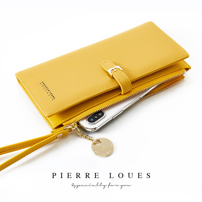 Pierre Louie Long Women Wallet Korean Fashion Clutch Bag Large Capacity Wrist Bag Women Wholesale Wallet