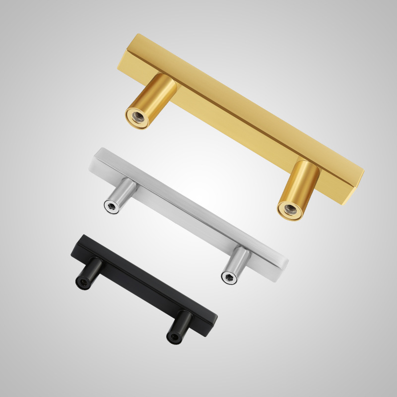Stainless Steel Handle Kitchen Cabinet Long Handle Drawer American Style Handle Furniture Clothes Cabinet Door Handle Square Tube Round Foot Handle