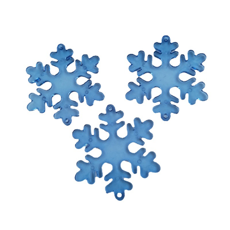 A variety of transparent blue snowflake DIY pendant Christmas accessories acrylic crystal snowflake 28-115mm