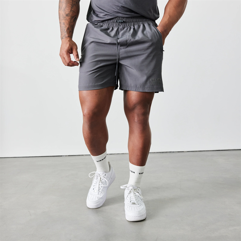 VANQUISH Summer New Men's Shorts Gym Running Sports Fitness Quick-drying Breathable Stretch Quad Pants