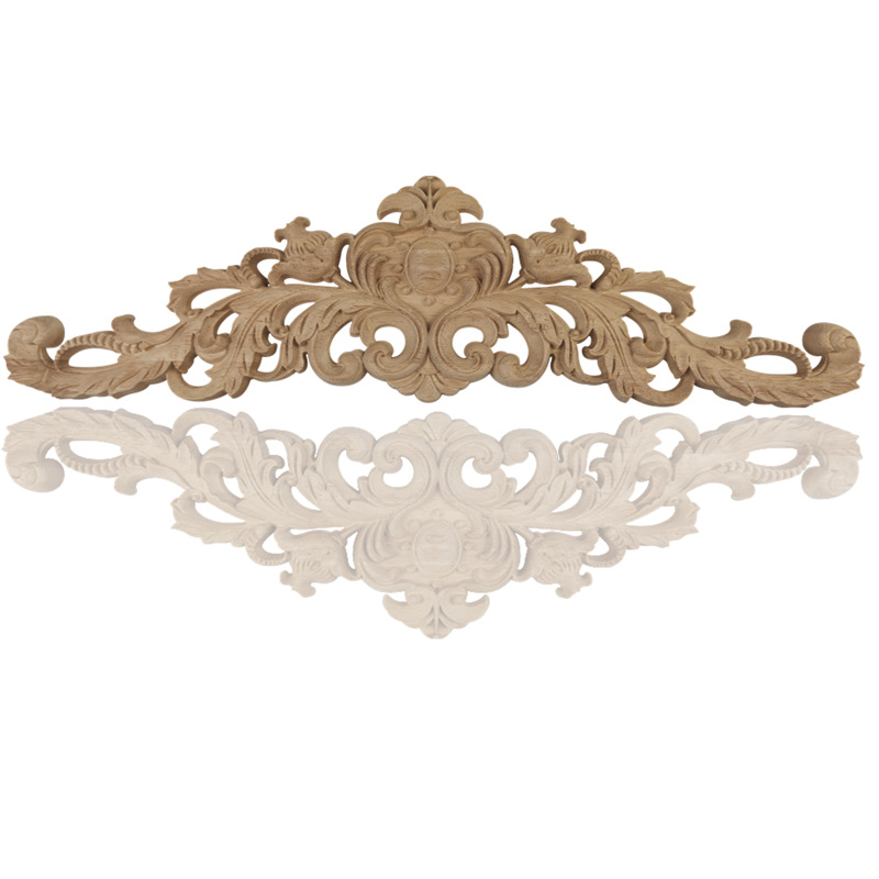 Spot Dongyang wood carving flower European solid wood carving decorative wood carving machine carving decal