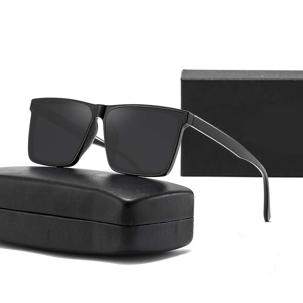 New trendy men's square polarized sunglasses gm sunglasses TikTok same UV-proof glasses square driving fashion