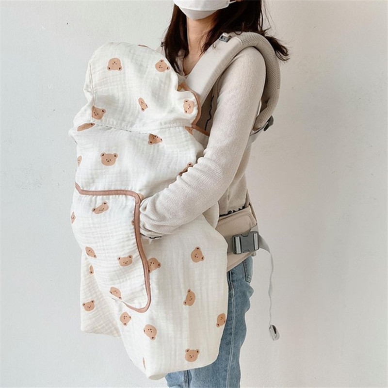 Korean ins Cub Bear Quilt Summer Anti-mosquito Windproof Multifunctional Cloak Baby Blanket Quilt Shawl Blanket