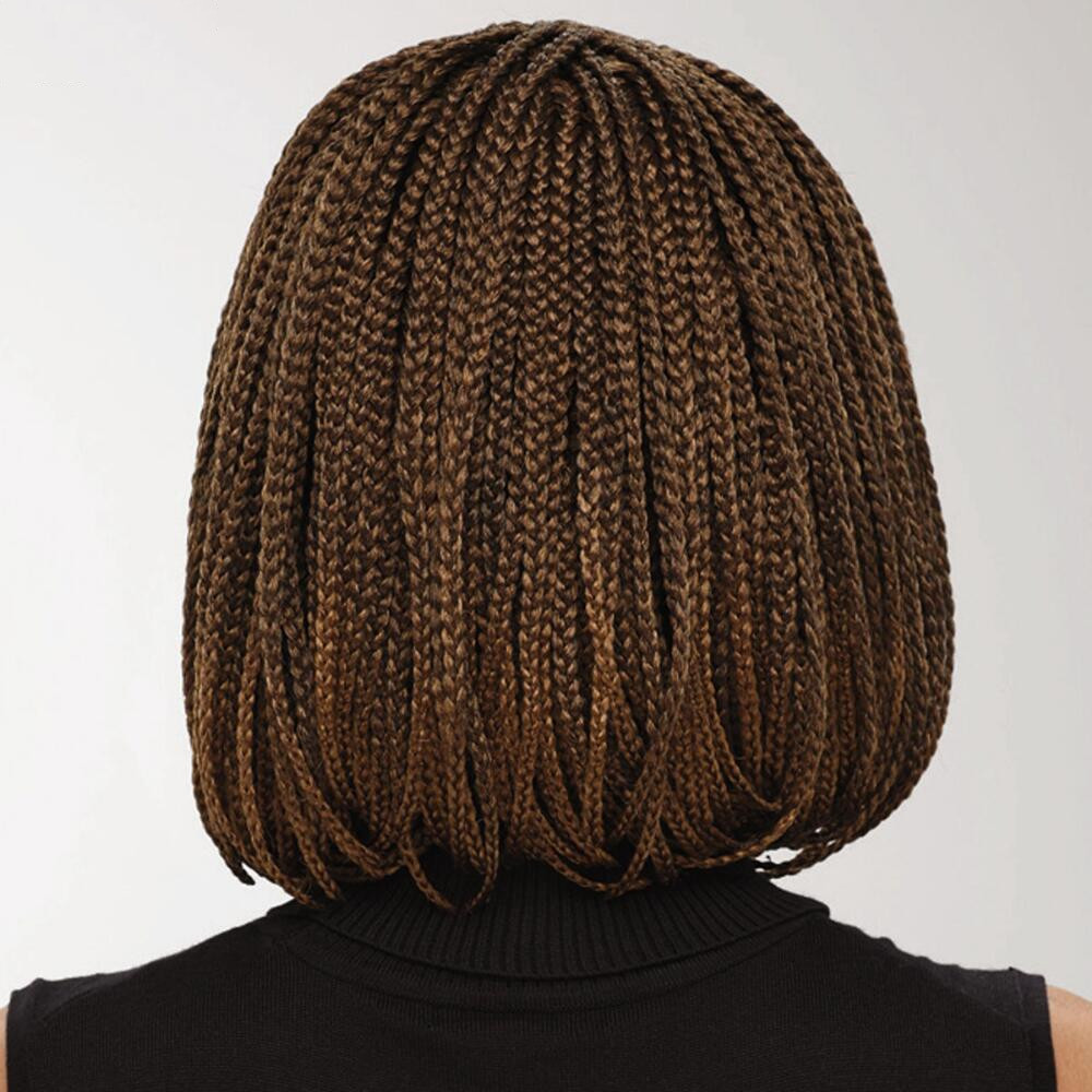 Braid Wig European and American Wig Women's Short Hair Wave Head Wig Whole Top Chemical Fiber Headgear Box Braid Wig