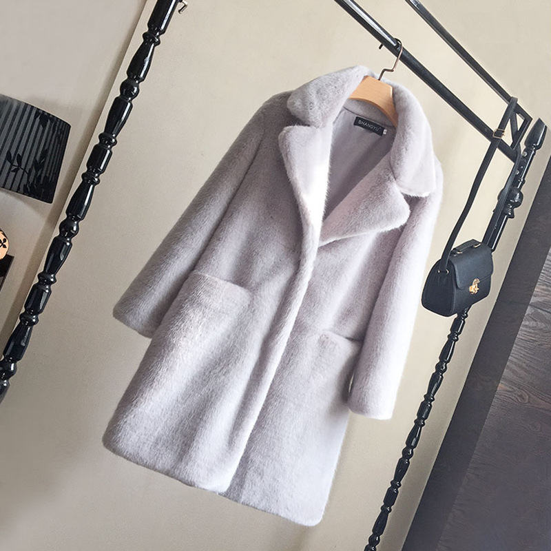 2023 autumn and winter New fur one imitation fur fur fur mink coat women's long women's coat Mink