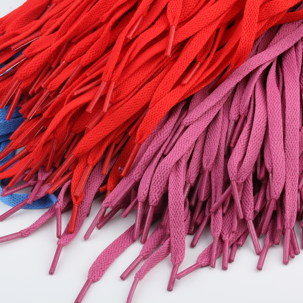 Factory in stock white shoes all-match Universal Sports Leisure mountaineering basketball shoes shoelace 8mm single layer flat shoelace