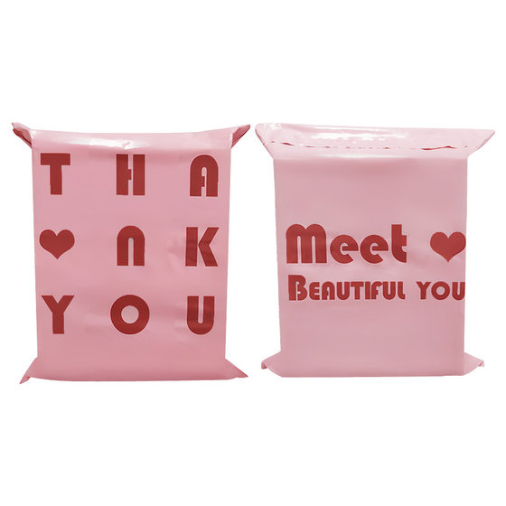Express Bag Packing Bag Thickened Pink Printing Bag Clothing Waterproof Packaging Bag Logistics Mail Destruction Bag Customization