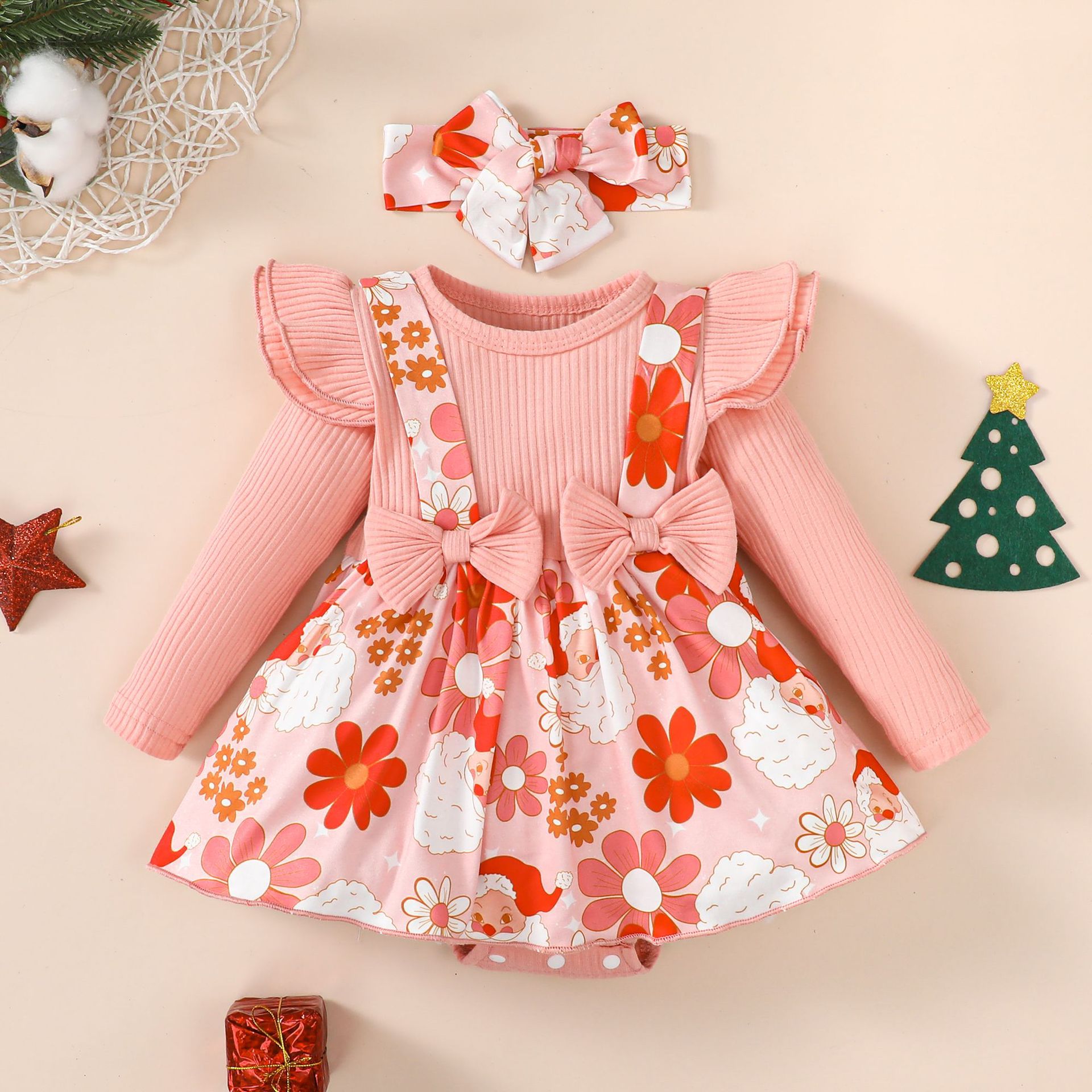 Christmas pit romper skirt
