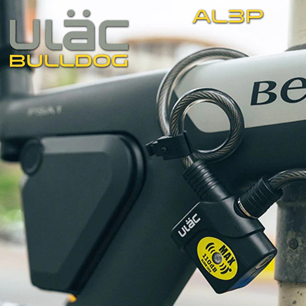 AL-3P Youli ULAC Bicycle Lock Double Bicycle Alarm Steel Cable Alarm Lock Mountain Bike Car Lock