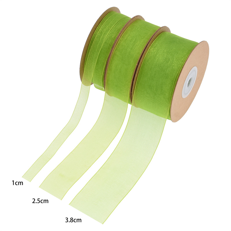 Amazon cross-border transparent encryption snow yarn ribbon flower gift box packaging hair accessories bow material spot