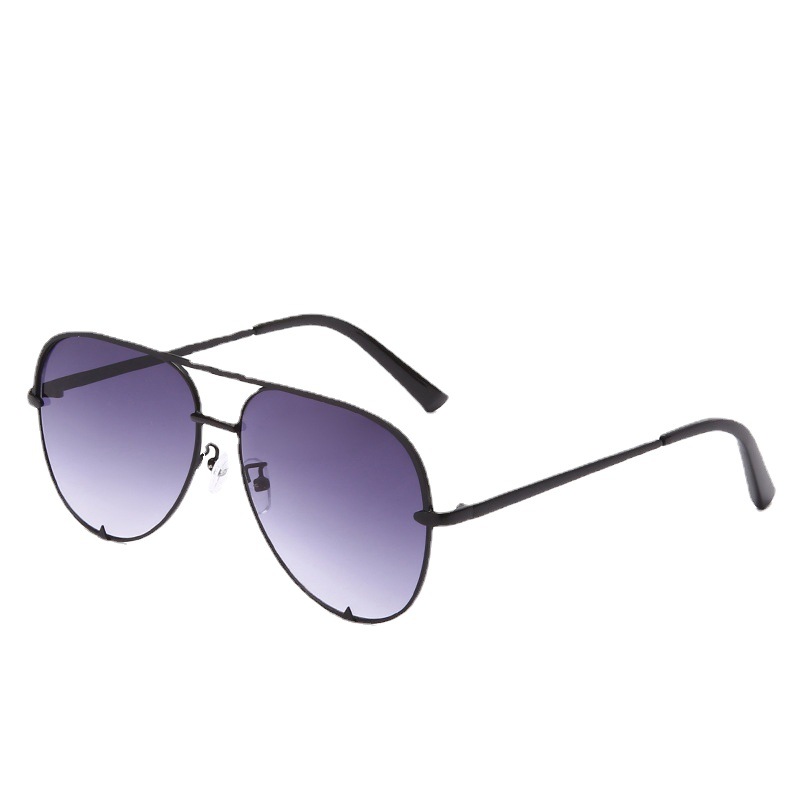 European and American retro style sunglasses double beam goggles men's and women's trendy sunglasses cross-border glasses wholesale
