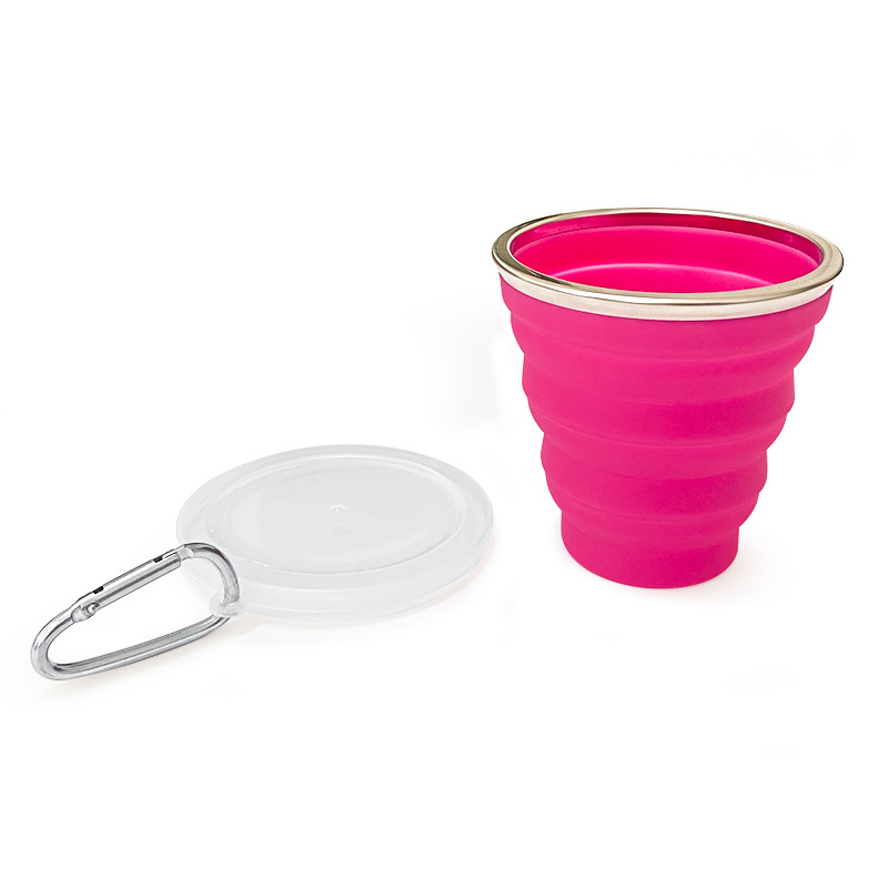 200ml silicone folding Cup portable outdoor travel telescopic folding Cup mouthwash Cup Cup customized wholesale