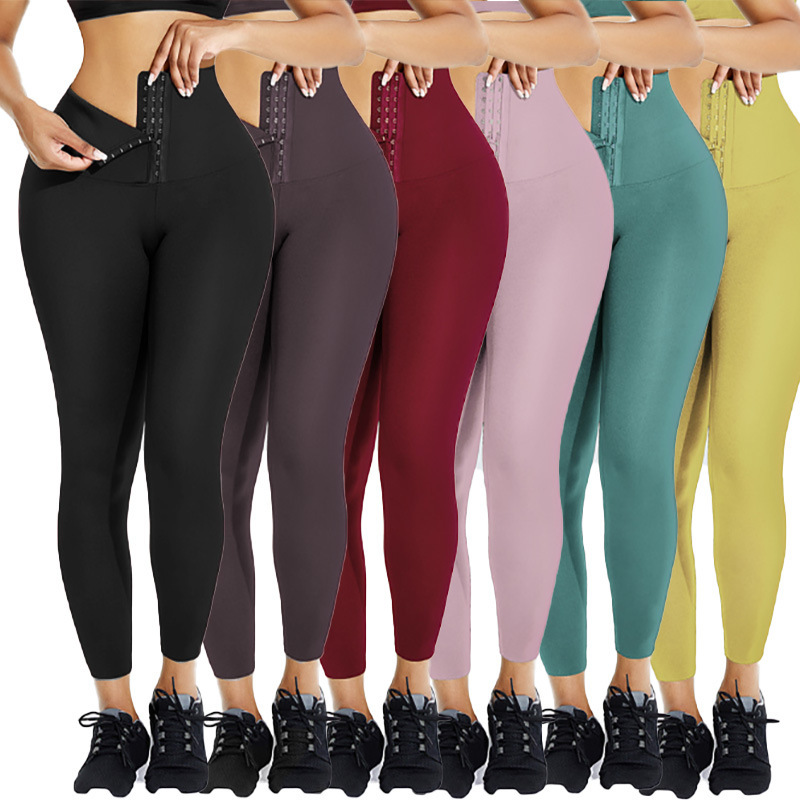 Korean Style High Waist Fitness Pants Women's Stretch Tight Sports Pants Running Training Peach Barbie Yoga Pants Women