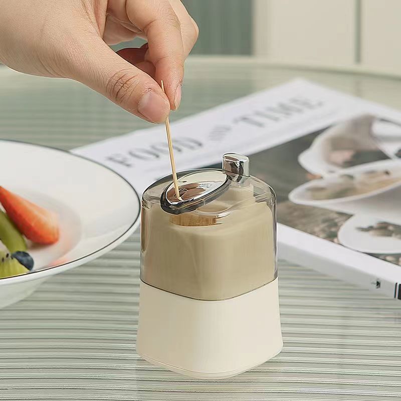 Toothpick Box Press Type Automatic Check-out High-end Light Luxury Toothpick Tube Hotel Restaurant Hotel Commercial