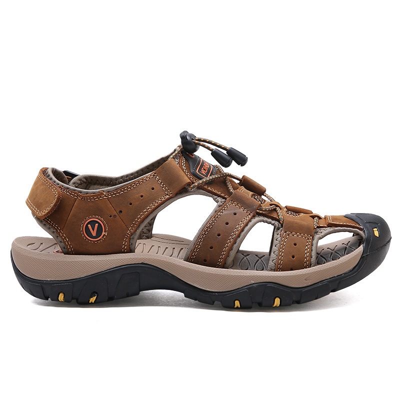 Cowhide Casual Sports Sandals Cowhide Men's Large Size Shoes Vietnamese Men's Shoes Fashion Outdoor