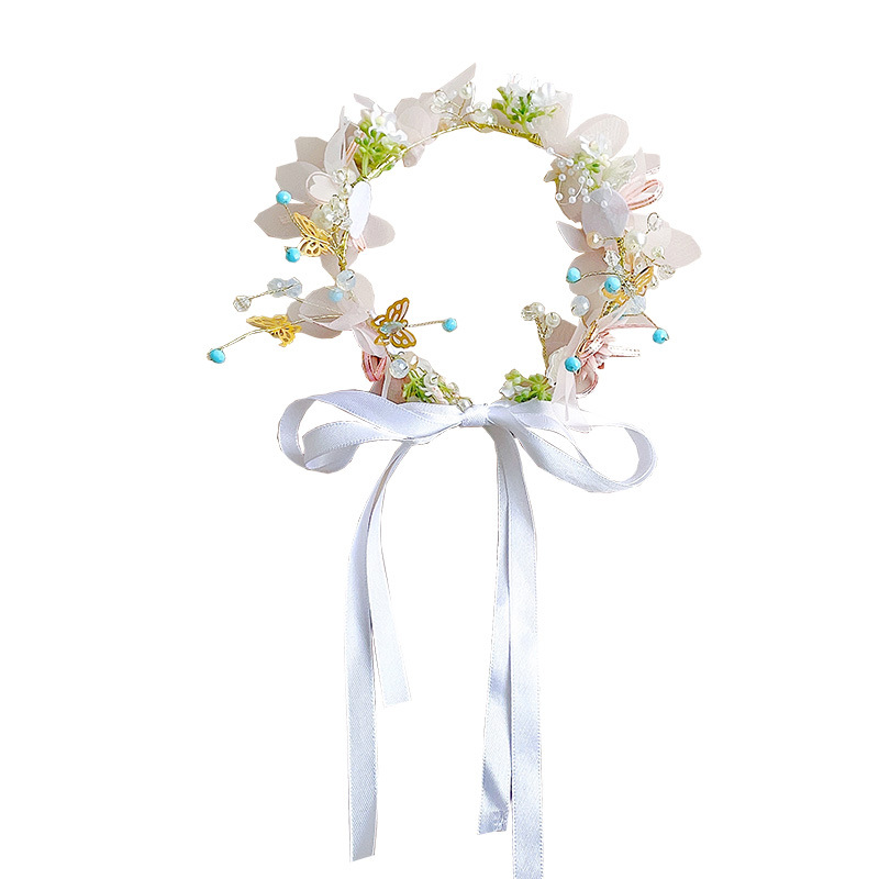Children's crown headdress Princess Garland Super fairy headband flower girl wedding headdress flower girl headband hair accessories girl hairpin
