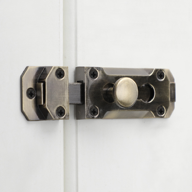 Bronze European Style Simple Bolt Modern Simple Retro Door and Window Door Fastening Door Buckle Antique Lock Classical Anti-lock Door Buckle