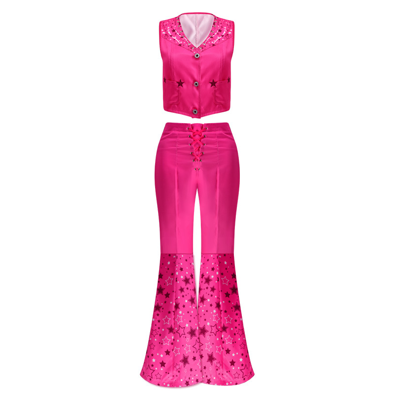 2023 Movie Barbie cos Dress Live Movie Movie Movie Barbie Dress Tight Pants cosplay