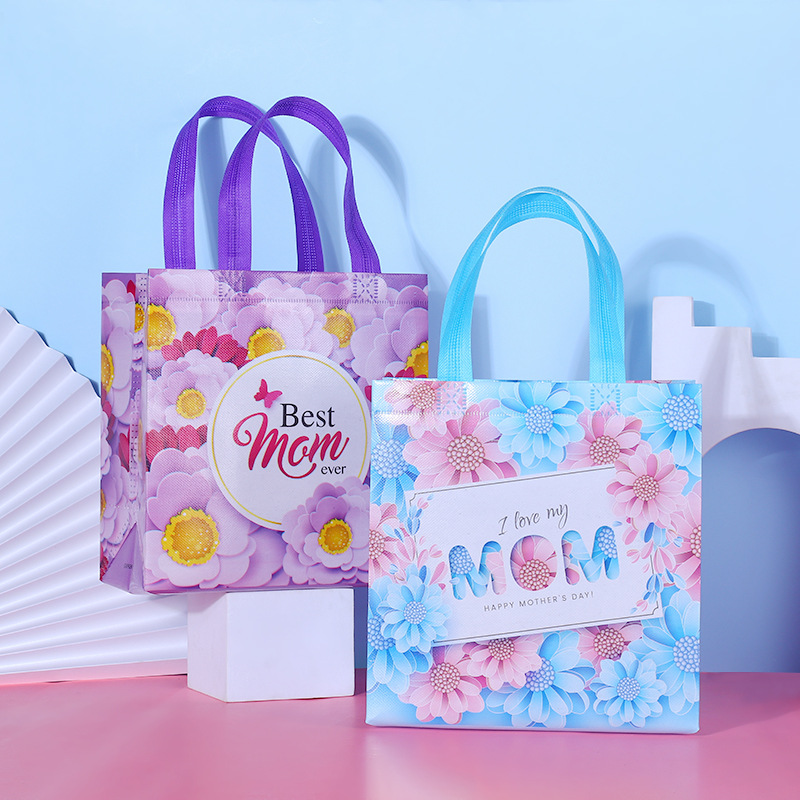 Amazon 2022 New Non-woven Gift Bag Mother's Day Portable Gift Bag Multi-purpose Hand Gift Packaging Bag