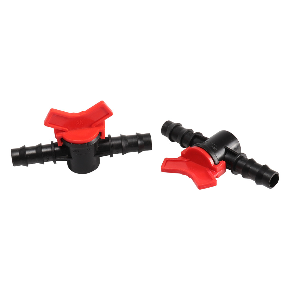 16PE pipe switch ball valve greenhouse irrigation watering flower watering accessories off water boiling water switch double 16mm pipe switch