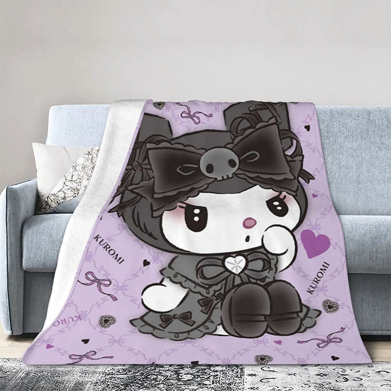 Amazon горячая Распродажа серии Sanrio с принтом плюшевое одеяло для взрослых детей мультфильм coolomi утолщенное ворсистое одеяло
