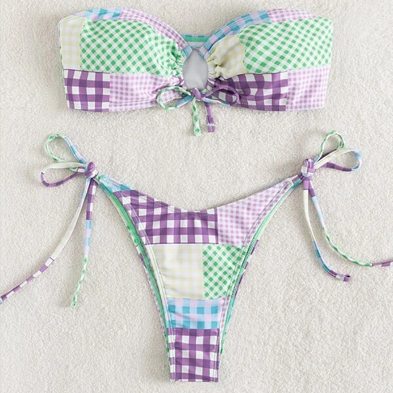 2022 New European and American Print bikini Split Cross-border Fashion Swimsuit Two-piece Floral Swimsuit bikini
