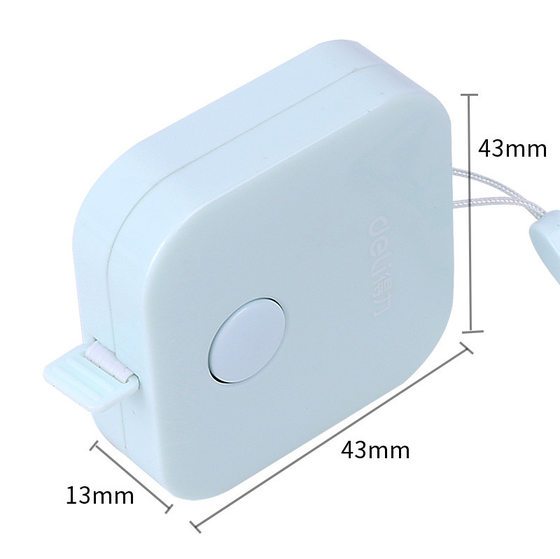 Deli measuring ruler leather tape 1.5 m three-circumference ruler portable ruler small tape household cloth tape soft ruler wholesale