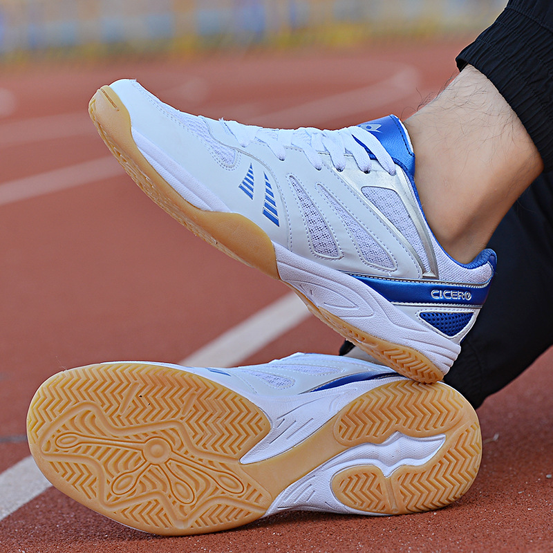 New Badminton Shoes Men's Breathable Mesh Comfortable Vleyball Shoes Student Competition Training Shoes Couple's Table Tennis Shoes