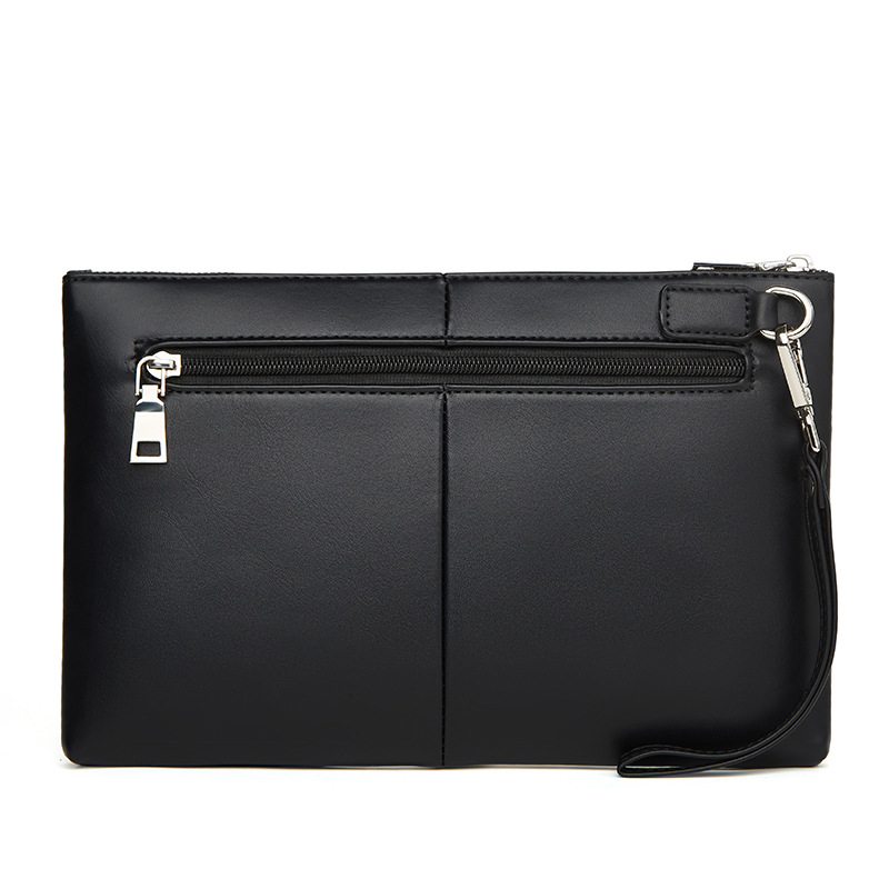New Men's Clutch Bag PU Leather Clutch Bag Soft Surface Waterproof Business Mobile Phone Bag Underarm Bag Cross-border Explosions