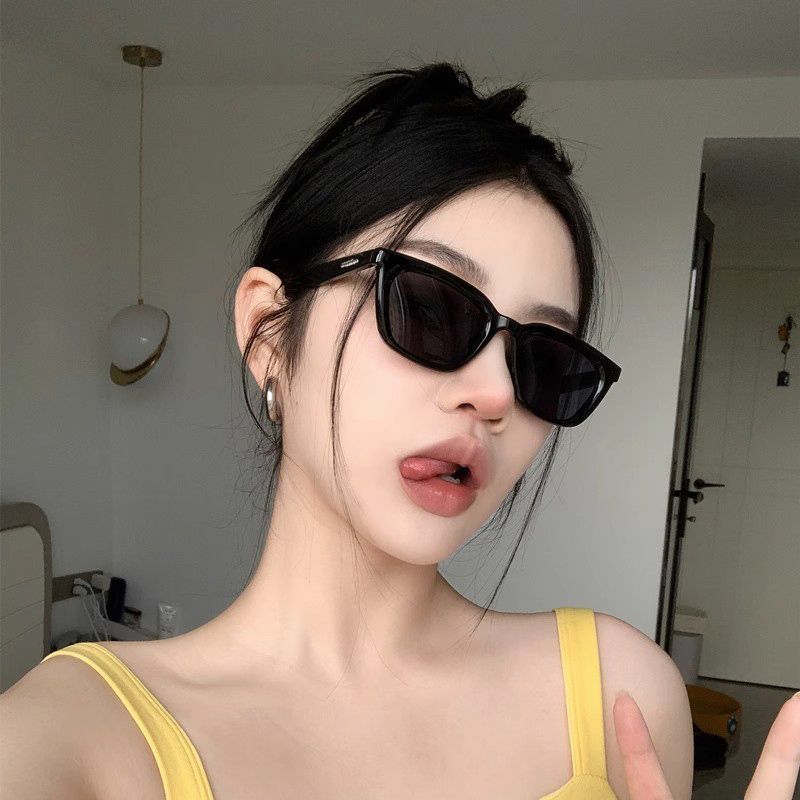 GM同款小框墨鏡女款貓眼太陽鏡男款高清防紫外線太陽眼鏡框擺地攤