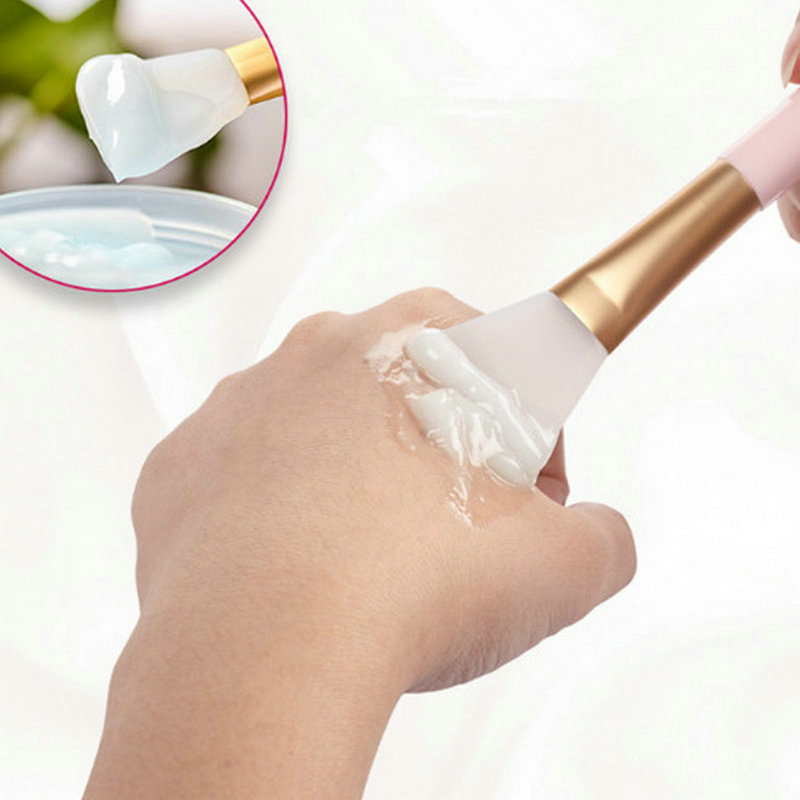 Двусторонняя силиконовая маска-щетка с головкой DIY Beauty Мягкая силиконовая щетка с регулируемой палочкой Домашняя маска Щетка для грязевых инструментов