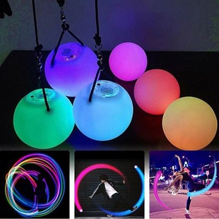 Cross-border LED luminous ball button colorful luminous swing ball dance novelty luminous toy fitness luminous small gift
