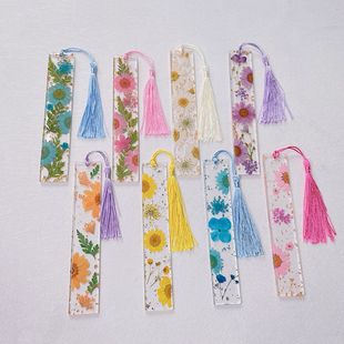 Creative drop glue bookmark dried flower bookmark real flower resin crystal glue bookmark student teacher's day gift