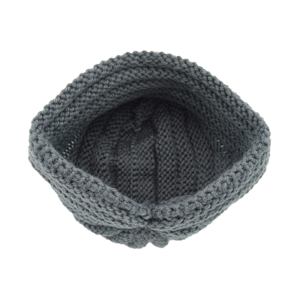 Europe, America and India Nipple Hat Wool Hat Knitted Hat Bohemian Baotou Hat Autumn and Winter Women's Nine Bars Pullover Hat