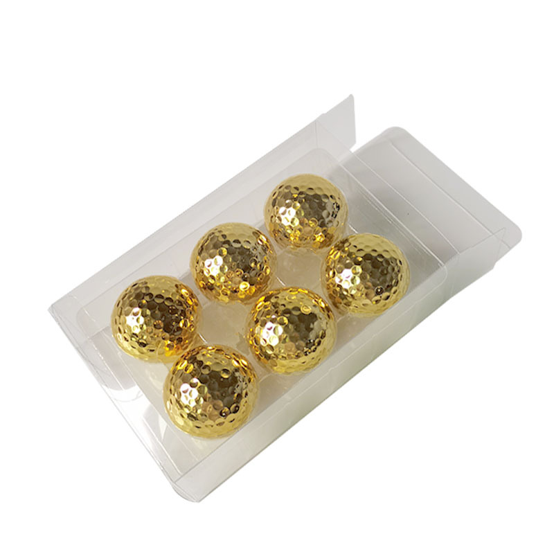 Golf double gold ball plating golf gold double gift ball golf ball plating