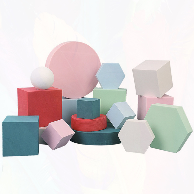 Photography three-dimensional geometric jewelry shooting decoration background board foam cube food photography small items decoration