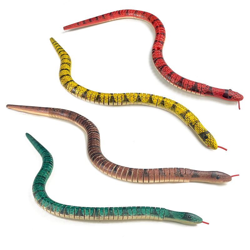 Wooden Toys Snake Simulation Children's Tricky Wooden Snake Scenic Spot Stall Hot Selling Crafts Ornaments Toys Wooden Snake