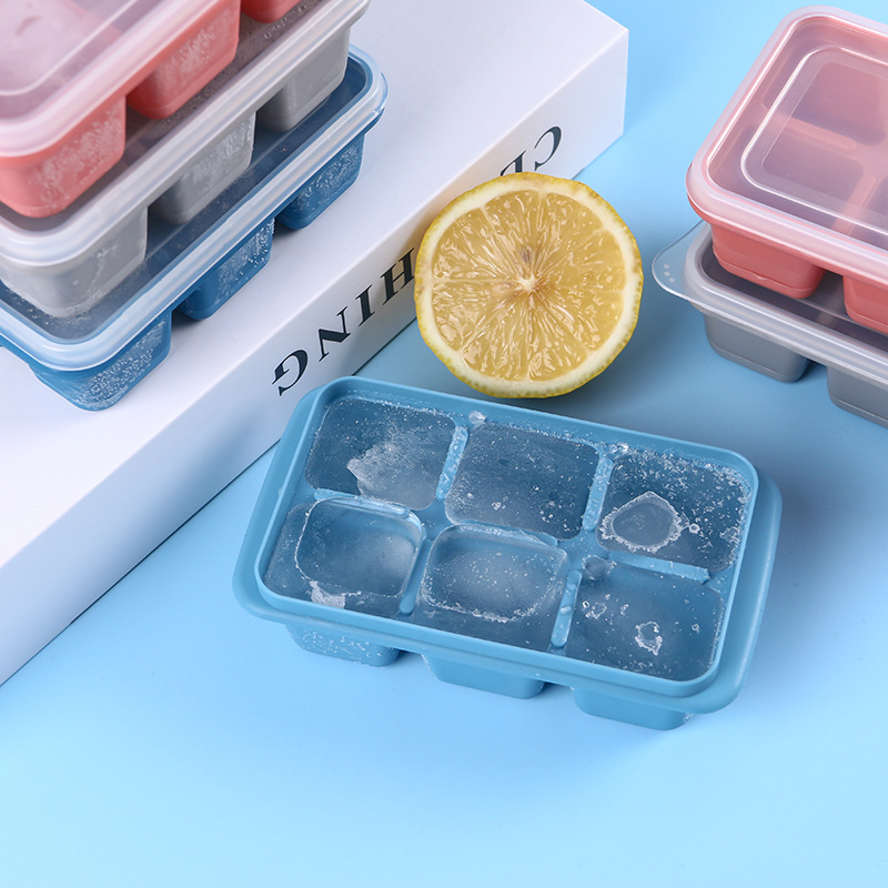Ice Cube Ice Cube Ice Box Freezing Mold Quick Freezer Household Refrigerator Homemade Internet Celebratory Silicone Press Ice Cube with Cover