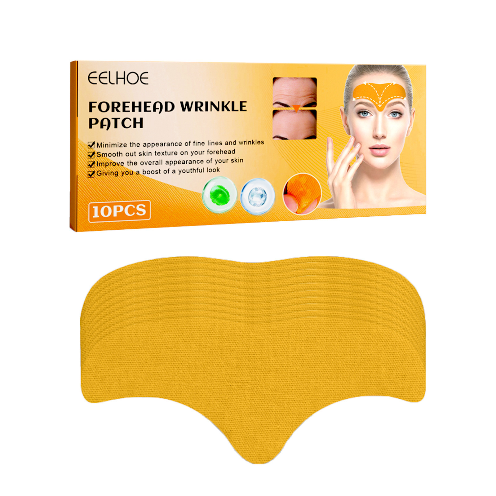 EELHOE Forehead Wrinkle Patch Fades, Smoothes Forehead Wrinkles, Lifts Facial Firming Skin, Forehead Patch