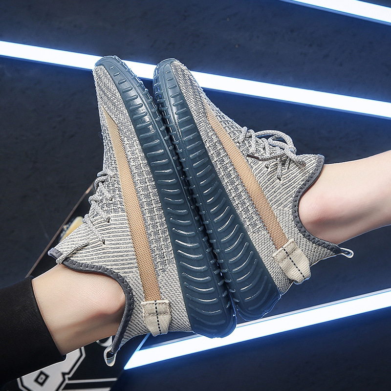 Popular breathable flying woven casual coconut shoes 350 men's and women's same style couple shoes quality men's shoes cover women's sneaker