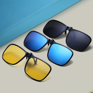 Men's special clip glasses for short-range glasses polarized sunglasses TR90 women's flip-up clip driver's driving mirror sunshade